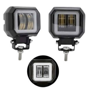 FARO DE LED DE 20 WATT CON ARILLO BLANCO LUZ FIJA Y ESTROBO