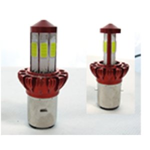 FOCO DE LED PARA MOTOCICLETA 18W ENTRADA HD ROJO 6 CARAS