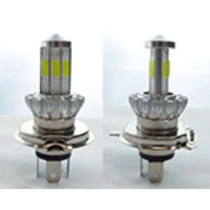 FOCO DE LED PARA MOTOCICLETA 18W ENTRADA H4 PLATA 6 CARAS