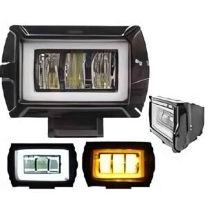 FARO DE LED 30W 12/24V BICOLOR BLANCO/AMBAR CON ARILLO DE LED BLANCO 8X6X5CM