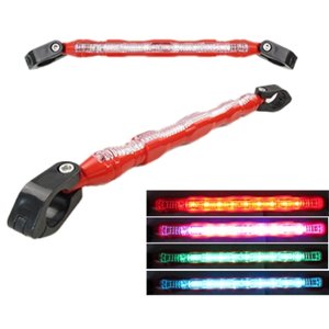 ESTABILIZADOR DE MANILLAR DE MOTOCICLETA ROJO CON LUZ LED RGB 32.5 X 2CM