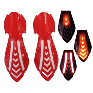 CUBRE PUÑOS PARA MOTOCICLETA UNIVERSAL ROJO 25 X 9.5CM