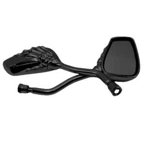ESPEJO UNIVERSAL PARA MOTO CALAVERA NEGRA (PAR)