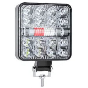 FARO CUADRADO C/ LUZ AZUL/ROJO AL CENTRO, 26 LEDS (PAR)