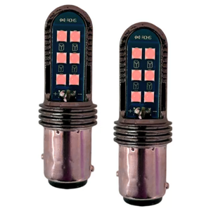 FOCO 1141 CON 12 HIPER LEDS FIJO Y ESTROBO ROJO (PAR)