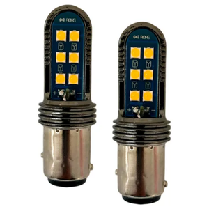 FOCO 1141 CON 12 HIPER LEDS FIJO Y ESTROBO AMBAR (PAR)