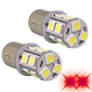 FOCO 1034 CON 13 HIPER LEDS ROJO CON FLASH (PAR)