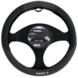 FU-3-390N FUNDA PARA VOLANTE NEGRA MEDIANA DE 38 CM CON PUNTITOS NEGRO (PIEZA)