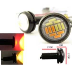 TORNILLO GDE (3.1x2.1CM) OJO DE AGUILA 3 WATT SUPER POTENTE LUZ FIJA + ESTROBO ROJO/AMBAR