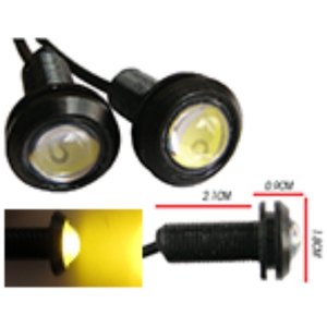 TORNILLO GDE (3x1.8CM) OJO DE AGUILA 3 WATT SUPER POTENTE LUZ FIJA + ESTROBO AMBAR
