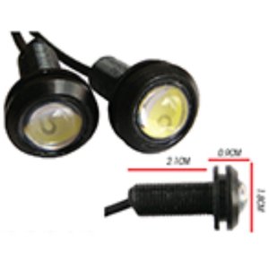 TORNILLO GDE (3x1.8CM) OJO DE AGUILA 3 WATT SUPER POTENTE LUZ FIJA + ESTROBO BLANCO