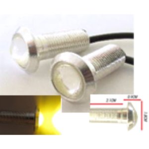 TORNILLO CHICO (3x1.7CM) OJO DE AGUILA PLATA 3 WATT SUPER POTENTE LUZ FIJA + ESTROBO AMBAR