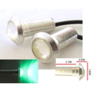 TORNILLO CHICO (3x1.7CM) OJO DE AGUILA PLATA 3 WATT SUPER POTENTE LUZ FIJA + ESTROBO VERDE