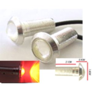 TORNILLO CHICO (3x1.7CM) OJO DE AGUILA PLATA 3 WATT SUPER POTENTE LUZ FIJA + ESTROBO ROJO