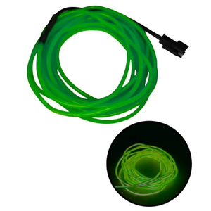 HILO DE LUZ NEÓN DE 3 M C/FUNCION AUDIO-RITMICO VERDE (PIEZA)