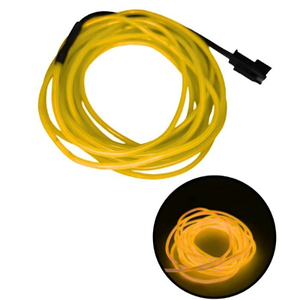 HILO DE LUZ NEÓN DE 3 M C/FUNCION AUDIO-RITMICO AMARILLO (PIEZA)