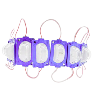 TIRA TIPO CHIP CON LUPA CON 3 LED MORADO (PAR)