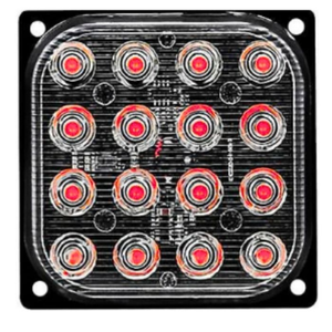 ESTROBO CON 16 LEDS Y FUNCIONES ROJO (PIEZA)