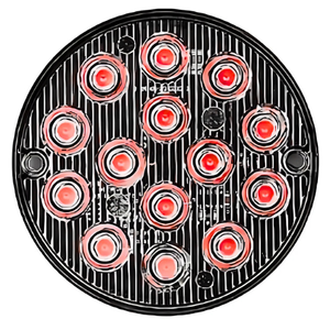 ESTROBO REDONDO CON 14 LEDS Y FUNCIONES ROJO (PIEZA)