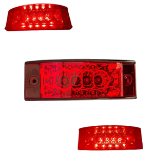 PLAFON RECTANGULAR CON 16 LEDS ROJO (PIEZA)