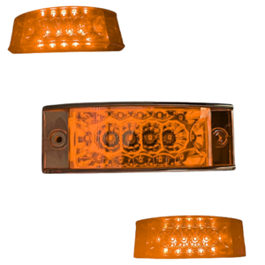 PLAFON RECTANGULAR CON 16 LEDS AMBAR (PIEZA)
