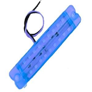 PLAFON RECTANGULAR CON 18 LEDS AZUL 10 X 2.1 CM CON LUZ FIJA. 10 PIEZAS POR BOLSA. (BOLSA 10 PZA)