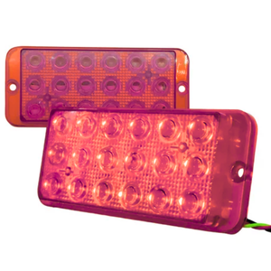 PLAFON RECTANGULAR 18 LEDS ALTA BAJA Y ESTROBO ROJO (PAR)