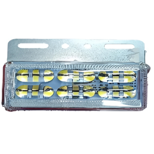 PLAFON CUADRADO 36 LEDS CON GEL MULTIFUNCIONES 10-30V AZUL 12.5 X 10 CM (PIEZA)