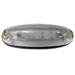 PLAFON OVALADO REDONDO 8 LEDS 12/24  BLANCO 11.2 x 4 cms (PAR)