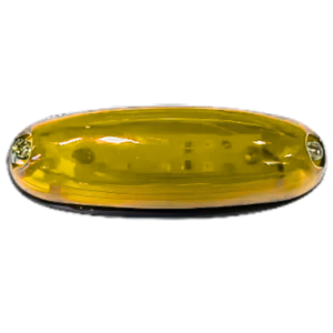 PLAFON OVALADO REDONDO 8 LEDS 12/24  AMBAR 11.2 x 4 cms (PAR)