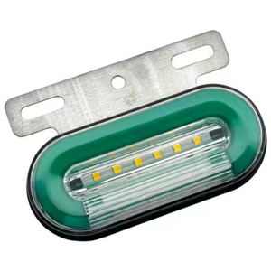 LA-POG7G PLAFON OVALADO 7 LEDS CON GEL MULTIFUNCIONES 10-30V VERDE (PIEZA)