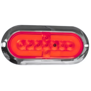 LA-POG9R PLAFÓN OVALADO CON 9 LEDS Y OJO DE ÁNGEL TIPO GEL CON BISEL CROMADO CON ALTA, BAJA Y ESTROBO (PIEZA)