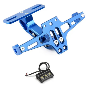 PORTA PLACA 16X20CM PARA MOTO C/LUZ AZUL (PIEZA)