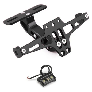 PORTA PLACA 16X20CM PARA MOTO C/LUZ NEGRO (PIEZA)