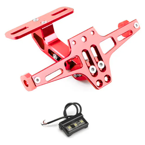 PORTA PLACA 16X20CM PARA MOTO C/LUZ ROJO (PIEZA)