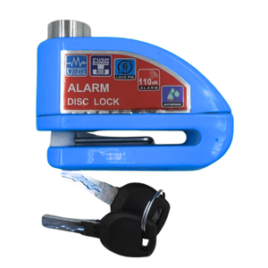 CANDADO PARA DISCO DE MOTO CON ALARMA AZUL (PIEZA)