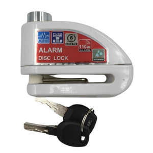 CANDADO PARA DISCO DE MOTO CON ALARMA PLATA (PIEZA)