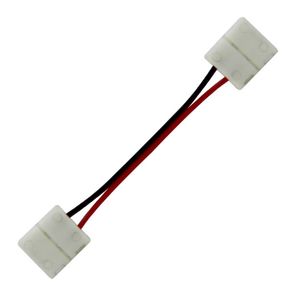 CONECTOR CON DOS ENTRADAS PARA TIRA DE LEDS (PIEZA)
