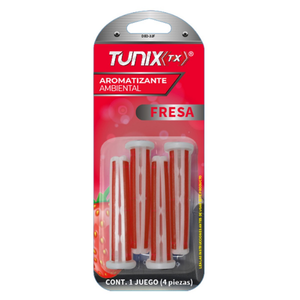 DESODORANTE TIPO CLIP PARA VENTILADOR  4PZAS FRESA (JUEGO)
