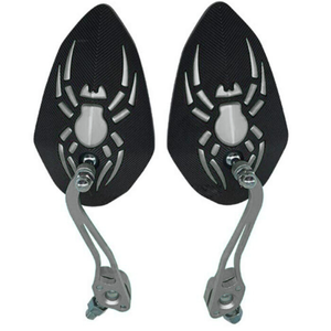 ESPEJO UNIVERSAL PARA MOTO MANO ARAÑA PLATA (PAR)
