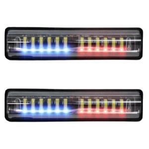 FARO C/ 10 HIPER LEDS, LUPA Y FUNCION DE ESTROBO AZUL-ROJO (PAR)