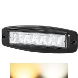FARO C/ 12 HIPER LEDS, BASE P/ EMPOTRAR Y FUNCION DE ESTROBO BLANCO-AMBAR (PAR)