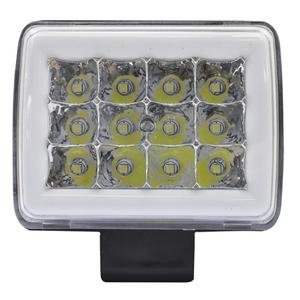 FARO C/12 LEDS LUZ BLANCA EN 3 HILERAS, ESTROBO Y OJO DE ANGEL TIPO GEL AZUL (PAR)