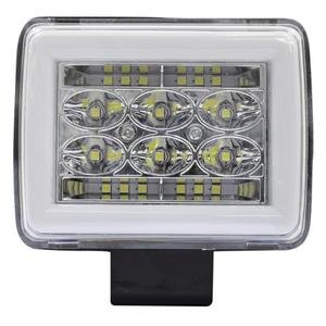FARO C/18 LEDS LUZ BLANCA, ESTROBO Y OJO DE ANGEL TIPO GEL VERDE (PAR)
