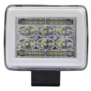FARO C/18 LEDS LUZ BLANCA, ESTROBO Y OJO DE ANGEL TIPO GEL ROJO (PAR)