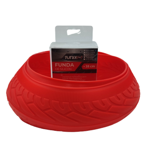 FUNDA DE SILICON MEDIANA 38CM ROJO CON ANTIDESLIZANTE, TEXTURA PEQUEÑA (PIEZA)