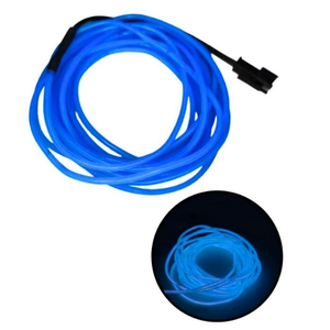 HILO DE NEON CON ENTRADA DC CON MULTIFUNCIONES CON CEJA PARA INSERTAR EN RANURAS. 3 METROS AZUL (PIEZA)