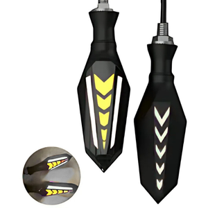 LAMPARA DIRRECCIONAL BICOLOR  PARA MOTO C/21 LED FLECHAS TIPO GEL FLASH Y SECUENCIAL (PAR)