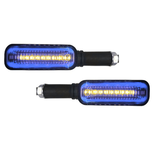 LAMPARA DIRRECCIONAL BICOLOR  PARA MOTO C/26 LED FLECHAS TIPO GEL FLASH Y SECUENCIAL (PAR)