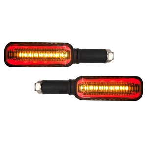 LAMPARA DIRRECCIONAL BICOLOR  PARA MOTO C/26 LED FLECHAS TIPO GEL FLASH Y SECUENCIAL (PAR)